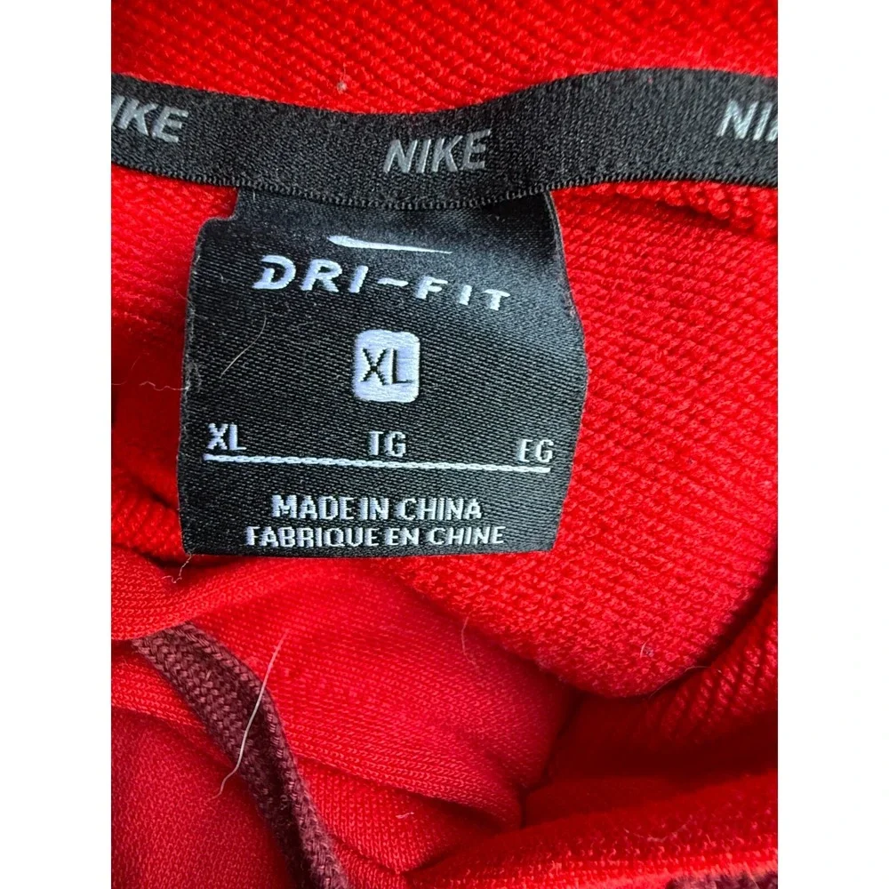 Nike Dri-FIT Mens XL Red Hoodie Athletic Pullover AQ5249-657